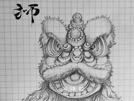 日常手绘练习作品 | 铅笔线稿 | 醒狮