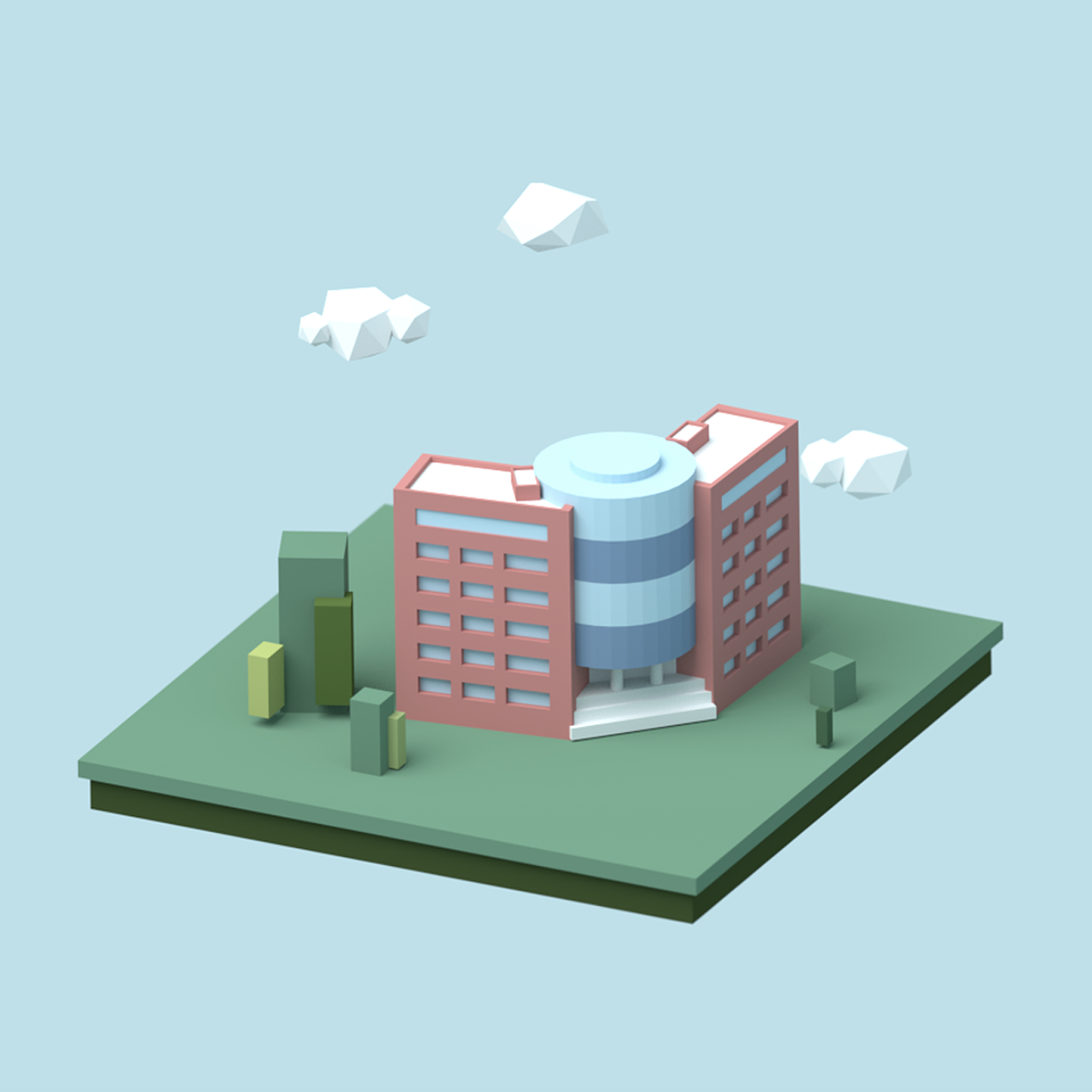 暑期练习： 小场景清华九景（图ZODgzMTU5MTY=） - 建筑/空间 - 站酷设计师五天晴原创素材 - 站酷ZCOOL