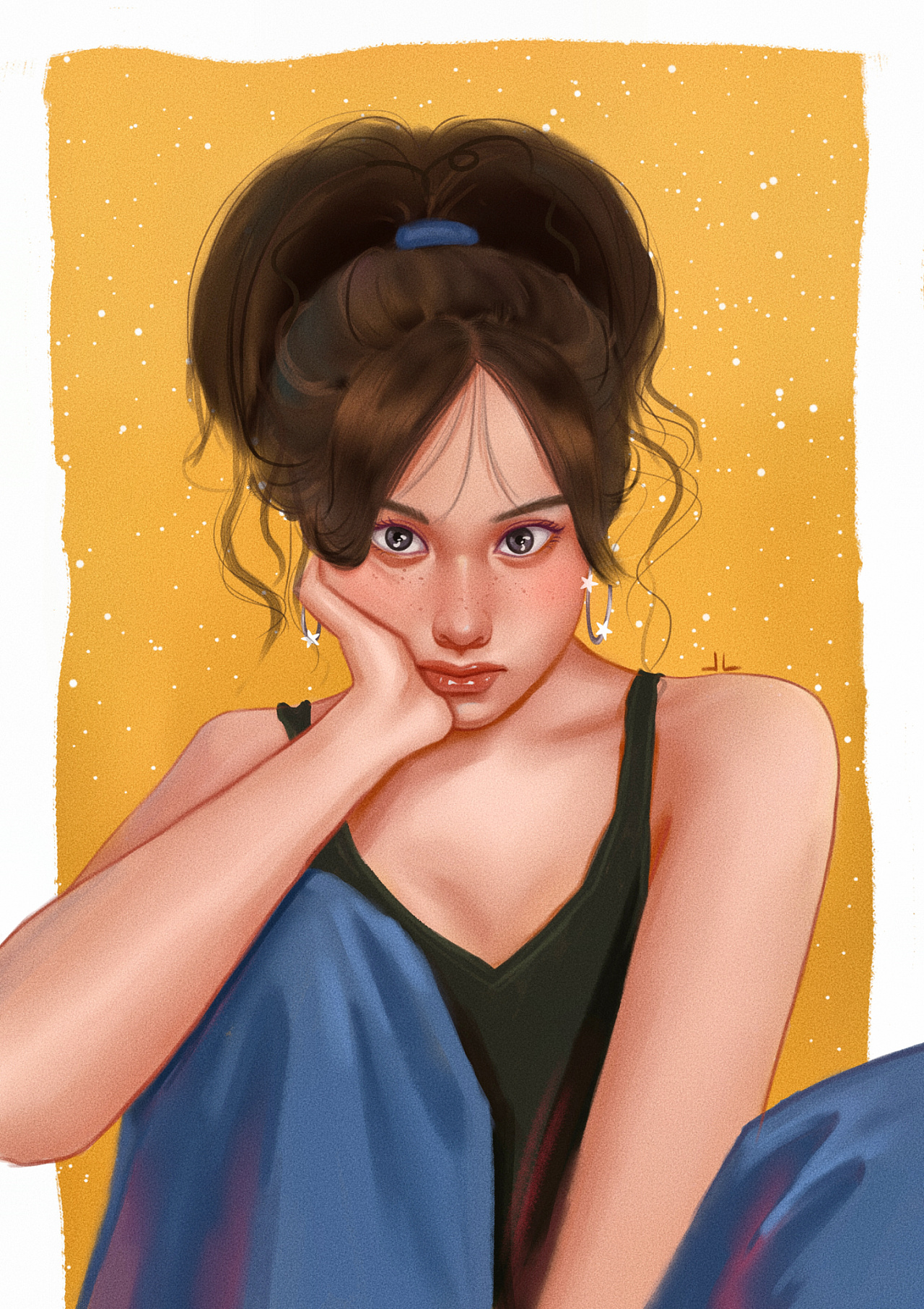 板绘半身像|动漫|单幅漫画|焦花花 - 原创作品 - 站酷 (zcool)