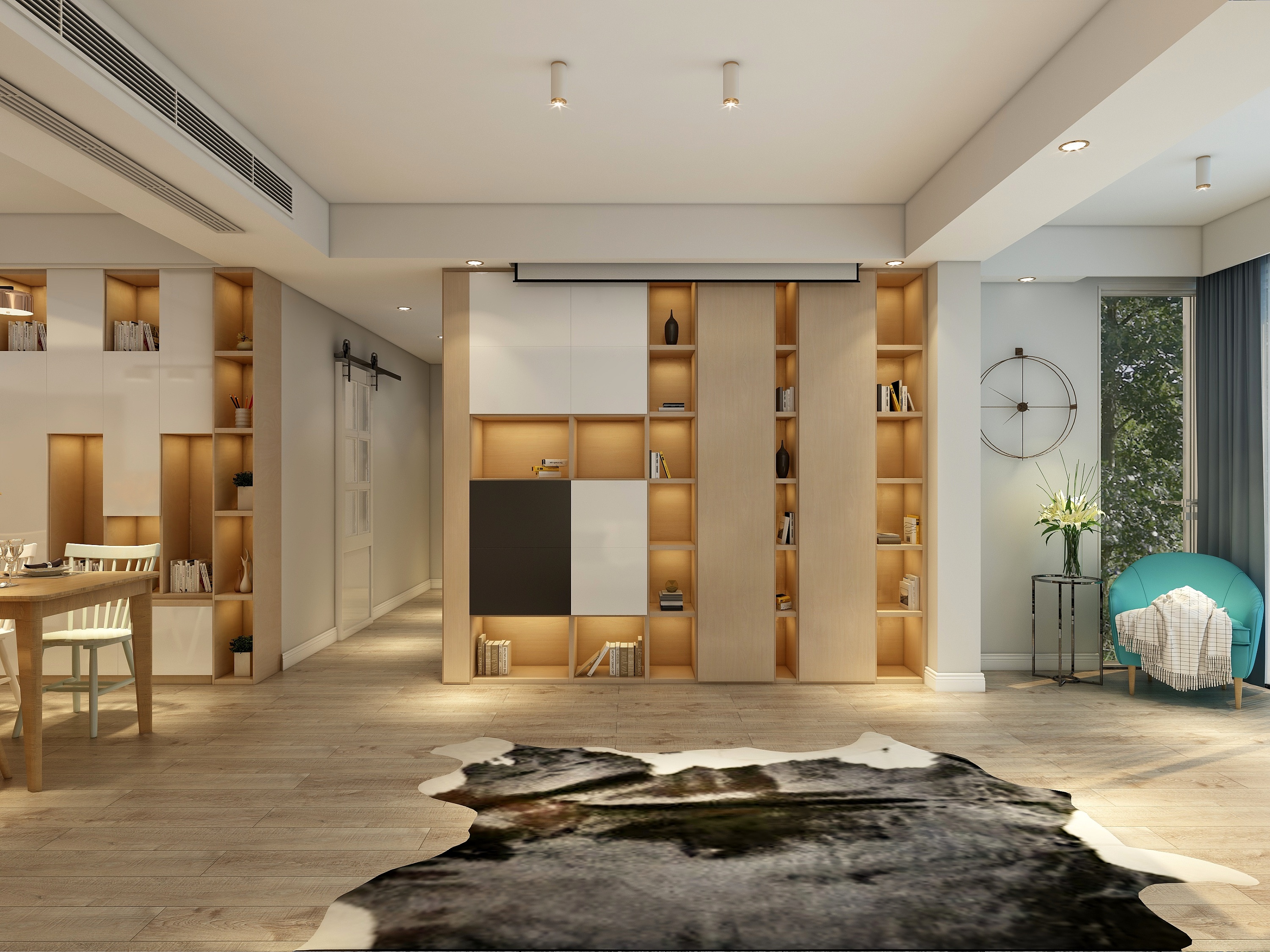 现代原木风——现代简约三居室|空间|家装设计|lm设计李立猛 - 原创作