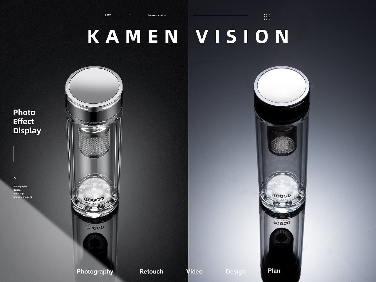商务/玻璃杯 | 摄影精修对比-KAMEN VISION