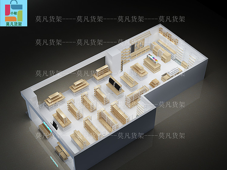 罗庄区货架-莫凡货架莫凡设计平面图-名创优品挂钩货架