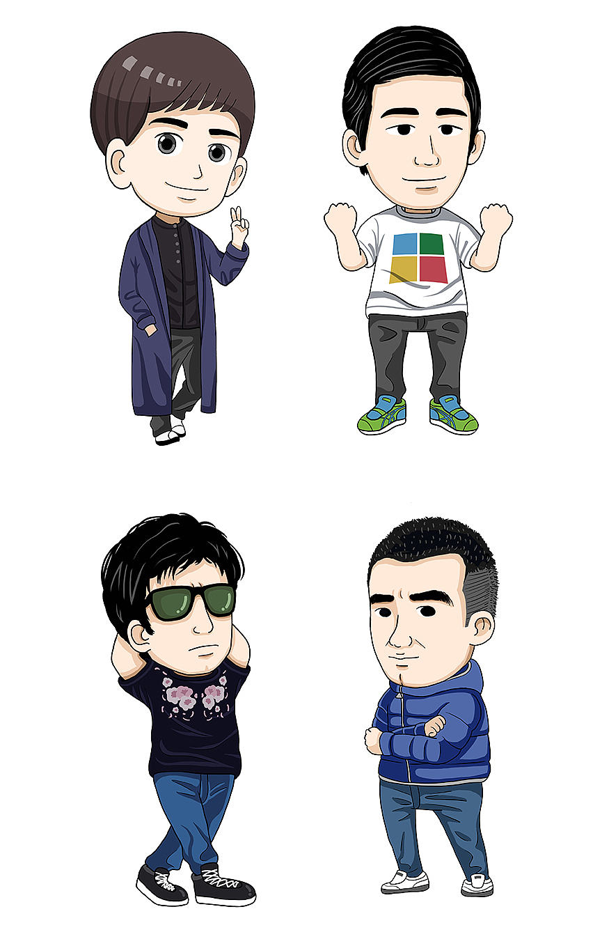 Q版人物形象设计（附过程gif）（图ZNDM0NTk1ODA=） - 商业插画 - 站酷设计师钱大江原创素材 - 站酷ZCOOL