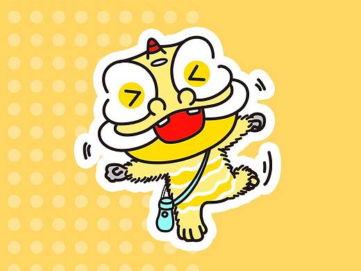 醒狮表情包设计