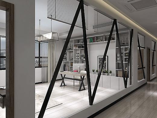 工業(yè)風(fēng)格辦公室（個人主頁-ZNTY5MzYwMjA=） - 其他空間 - 站酷設(shè)計師做效果圖的小星星原創(chuàng)素材 - 站酷ZCOOL