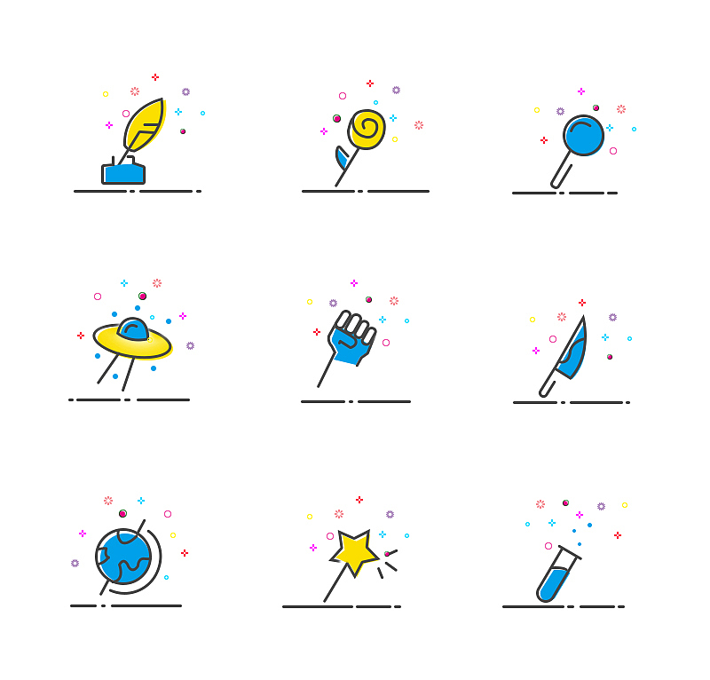 线条风icons（图ZNTQ0NzU4ODg=） - 图标 - 站酷设计师ala北田共原创素材 - 站酷ZCOOL
