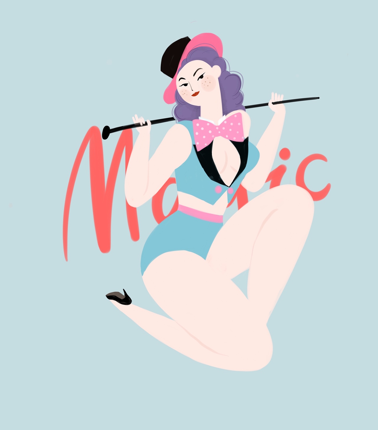 美国复古海报女郎