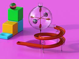 C4D作業(yè)練習(xí)-球球攪拌機(jī)