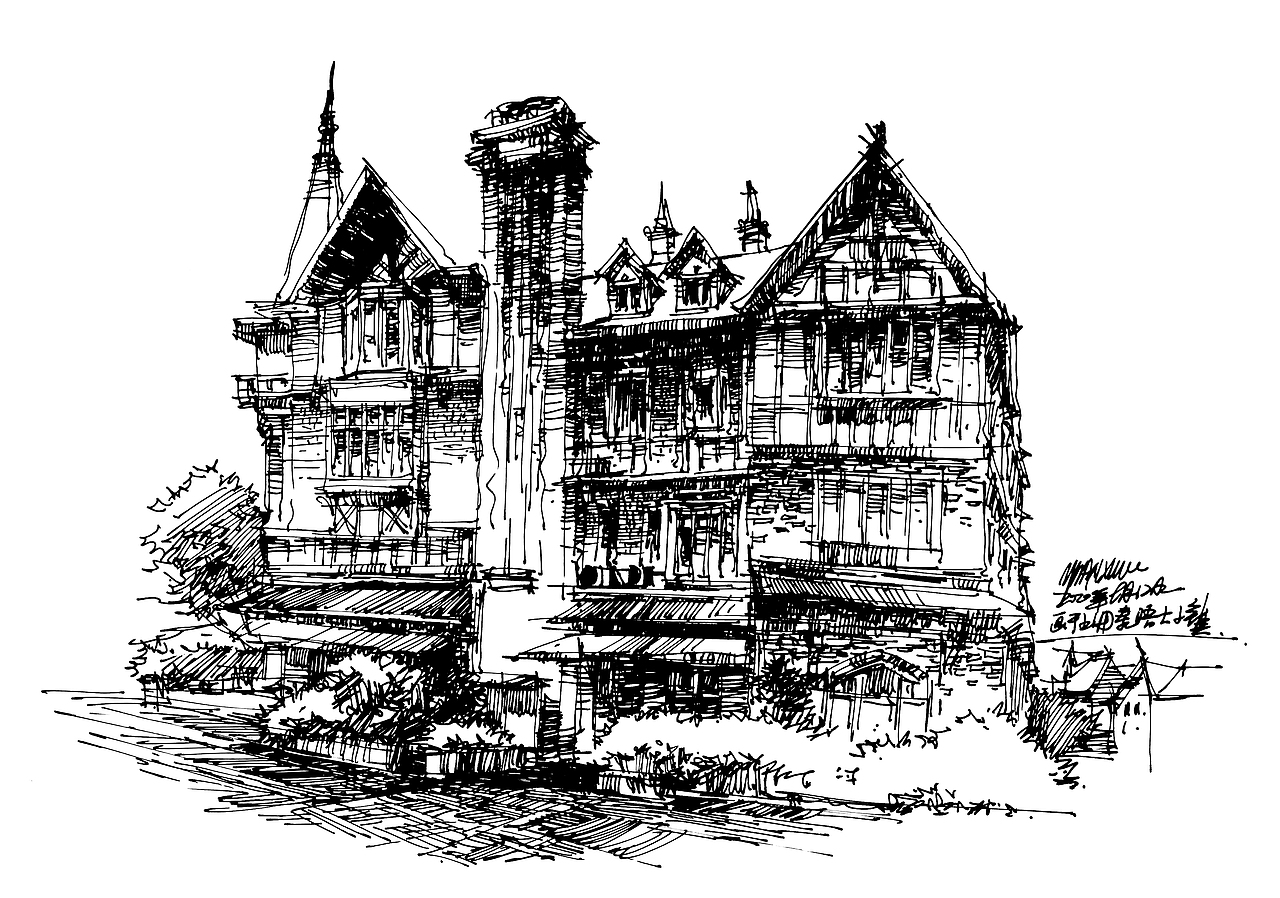 笔尖下的黑白世界-白鹿猿钢笔速写作品(2020精选)_白鹿猿-站酷zcool