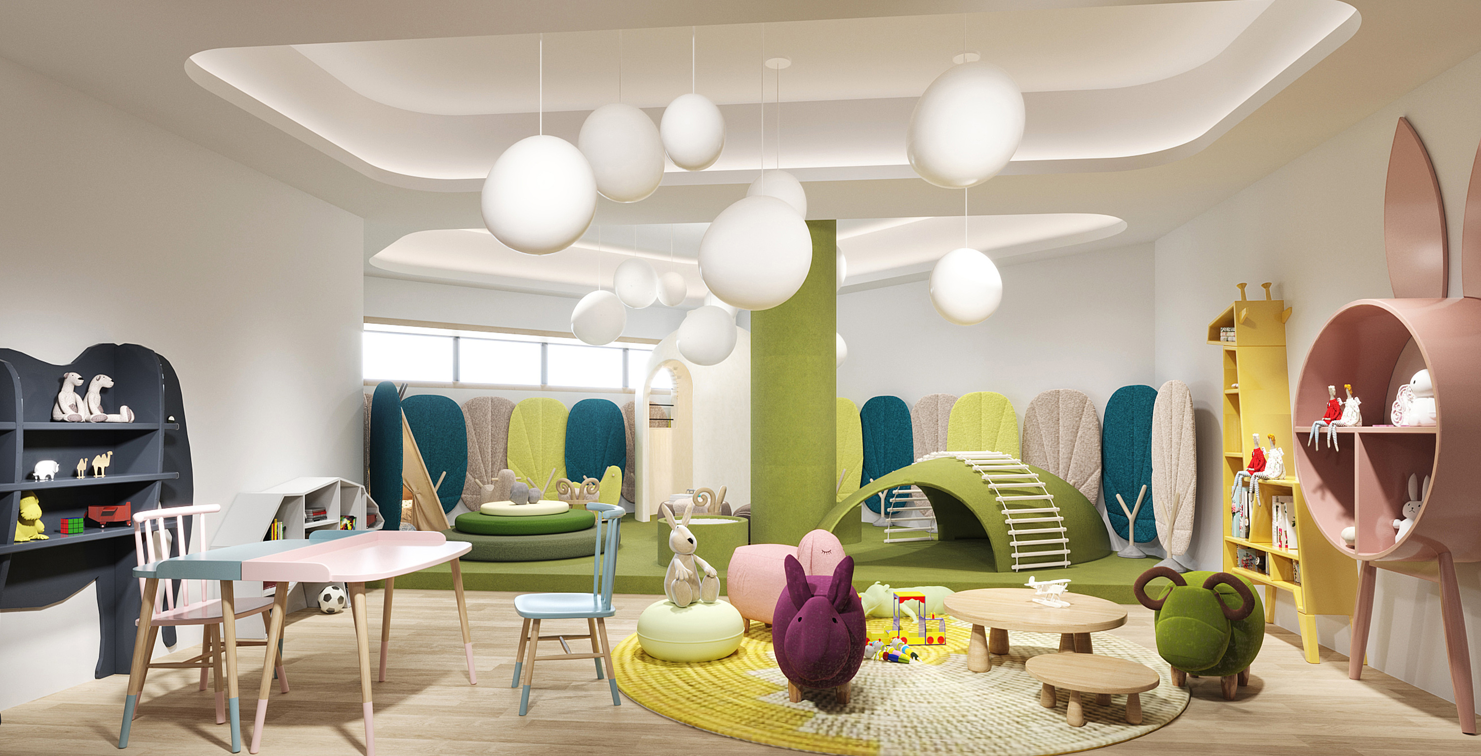 布舍设计【梦幻森林】丨儿童美发|空间|家装设计|黄梓铖 - 原创作品