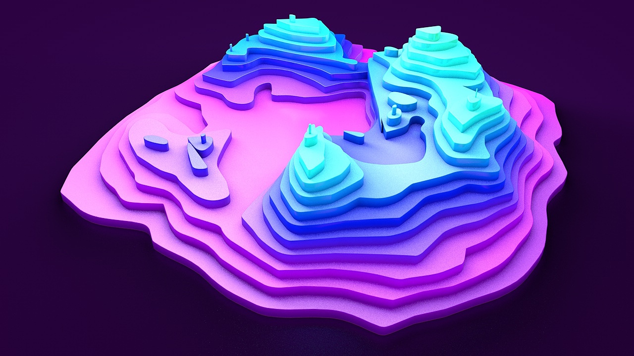 等高线立体效果