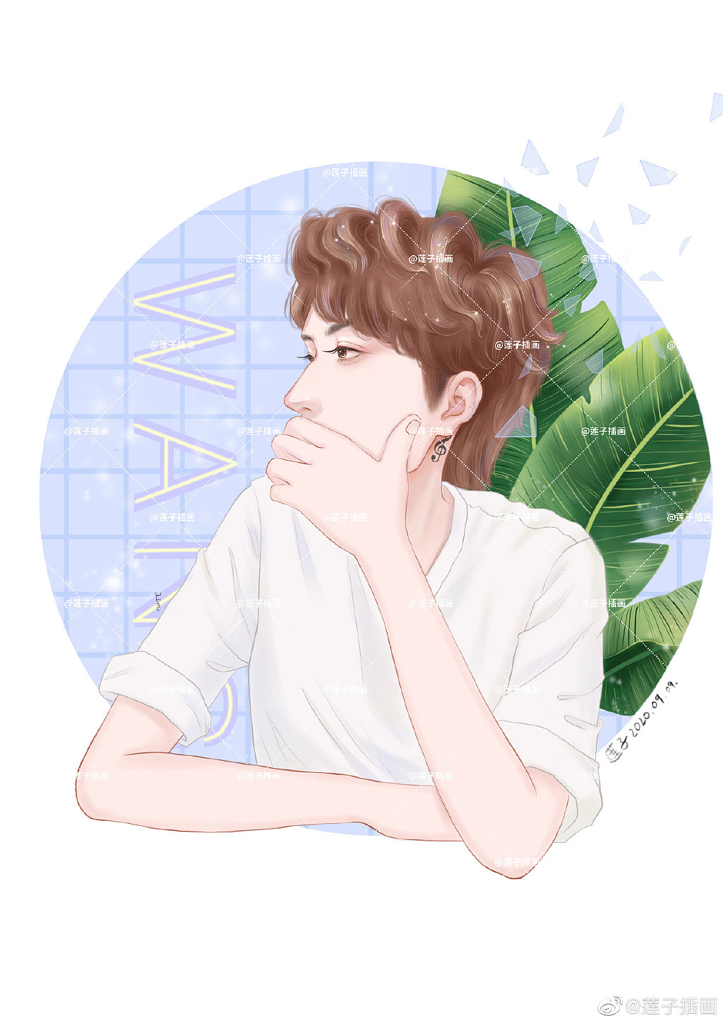 剪刀手（图ZMjMxOTc0OTE2） - 艺术插画 - 站酷设计师莲子插画原创素材 - 站酷ZCOOL