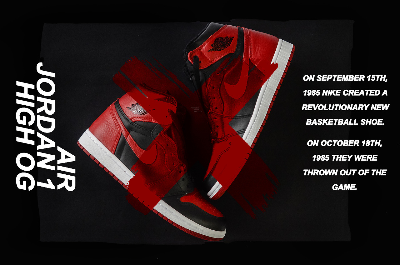AIR JORDAN 1“禁穿”（图ZNjg5NTYwNzI=） - 产品摄影 - 站酷设计师applicant1原创素材 - 站酷ZCOOL