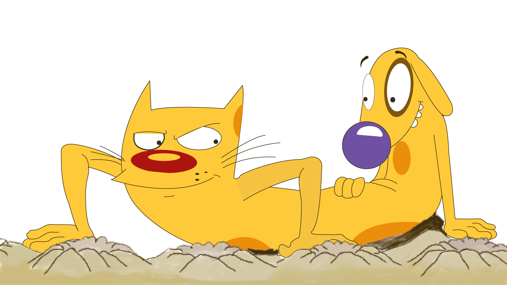 愉快的猫和狗友谊 最好的朋友的动画片例证 向量例证. 插画 包括有 敬慕, 哺乳动物, 喜悦, 可笑, 艺术 - 68796146