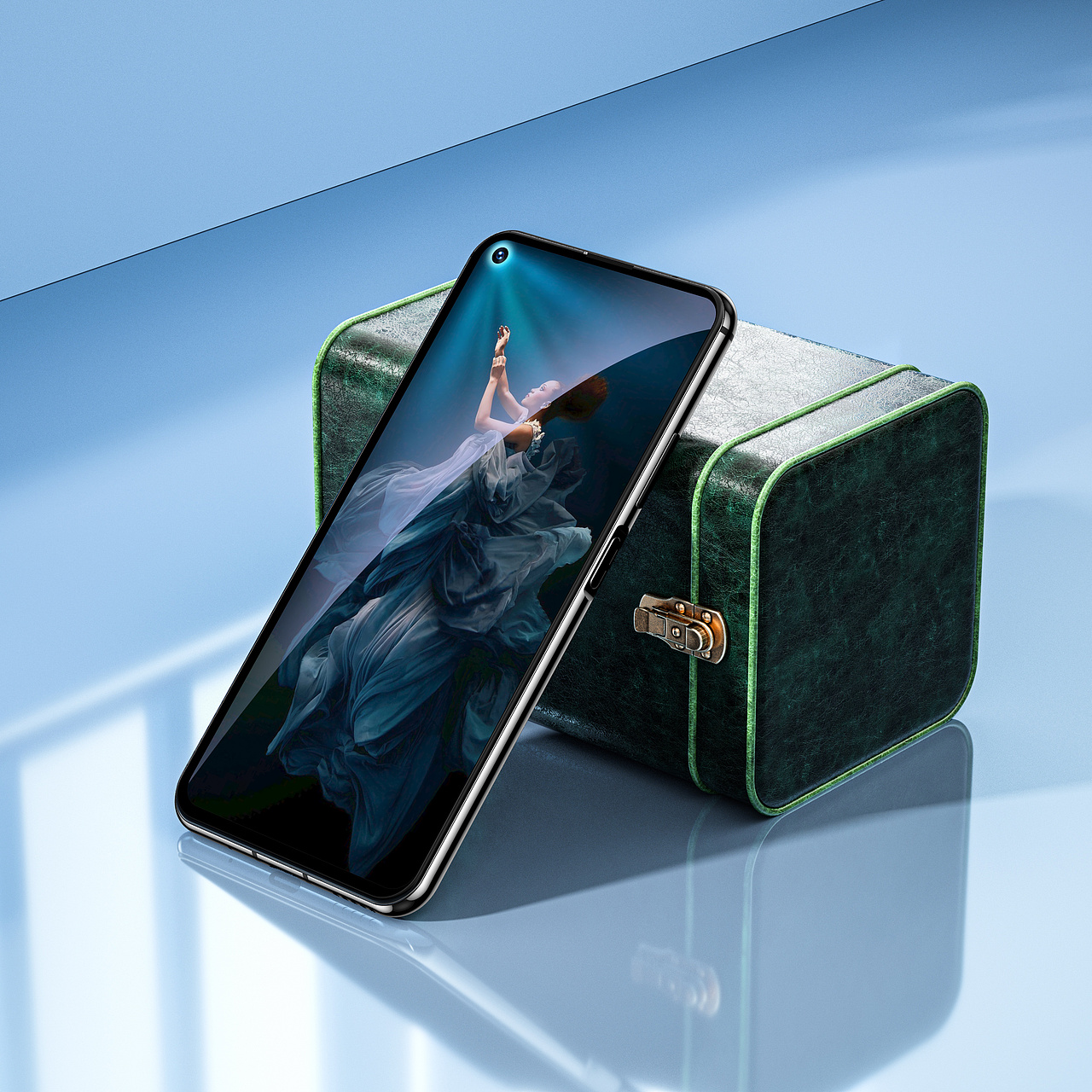 车载支架/数据线/行李箱/ 场景渲染合集