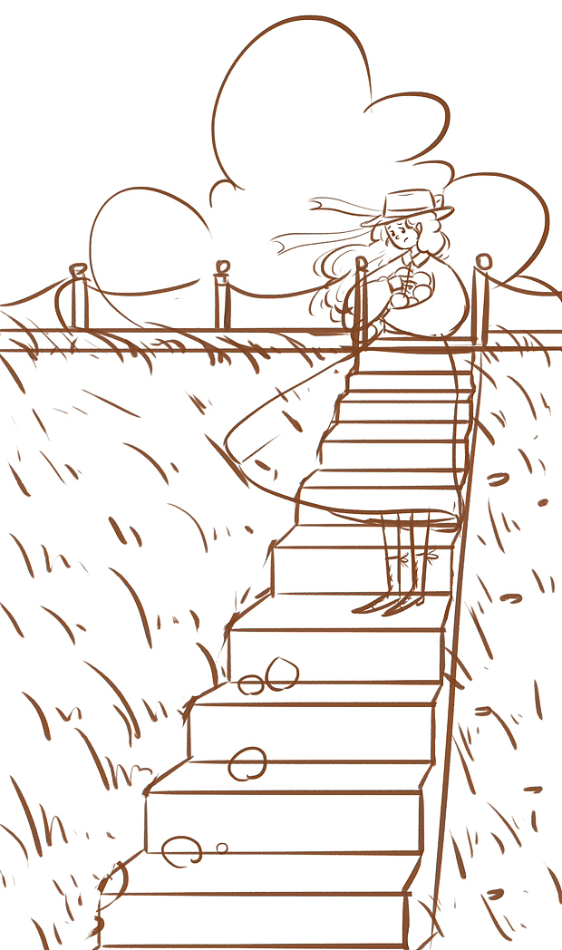 灵感插画—起风了（图ZMzE2NDcxNzY0） - 创作习作 - 站酷设计师酒酿樱桃派原创素材 - 站酷ZCOOL