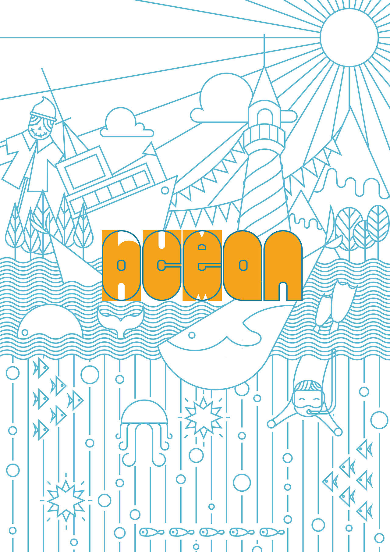 《Human&Ocean》—海报设计（图ZOTE5NzEyNjg=） - 海报 - 站酷设计师WanGmeIYI原创素材 - 站酷ZCOOL