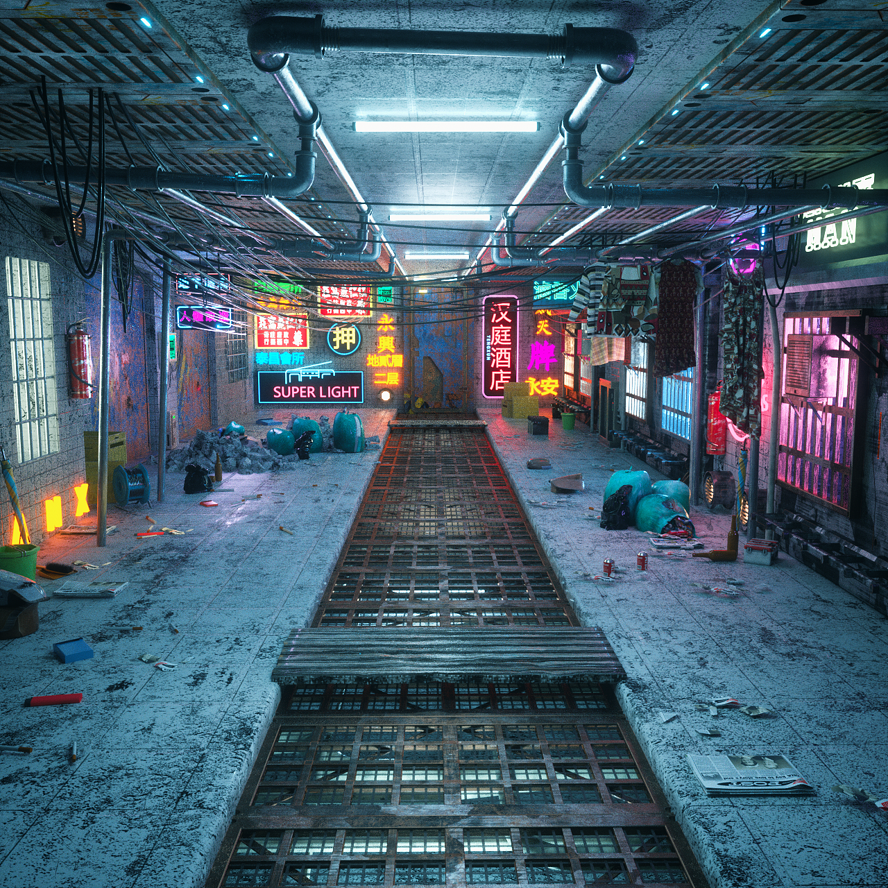 赛博朋克风格-练习（合集）（图ZMjg4MTEwNjI4） - 场景 - 站酷设计师乖巧果冻原创素材 - 站酷ZCOOL