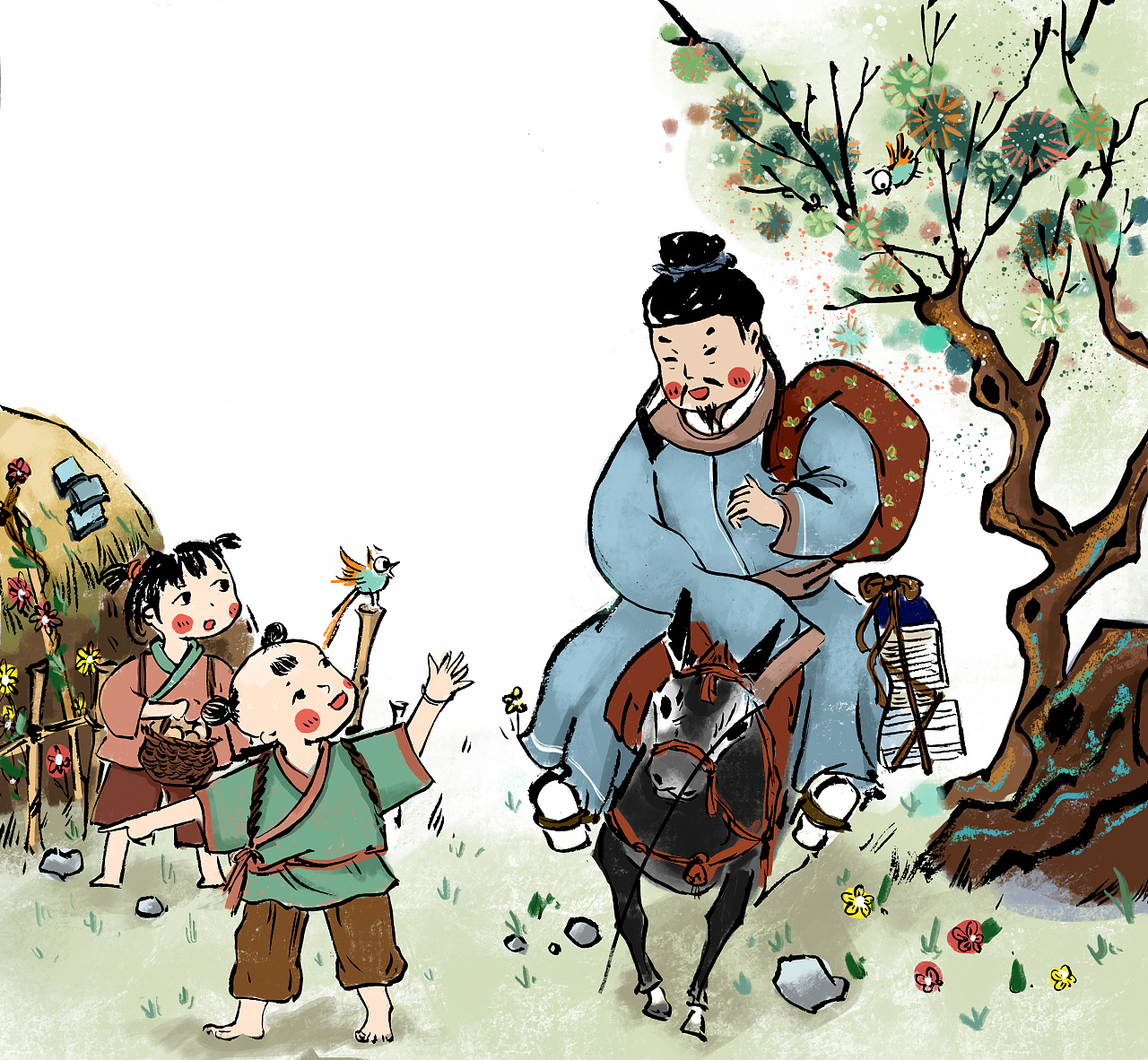 给央视《第一动画乐园》古诗词插画(中)