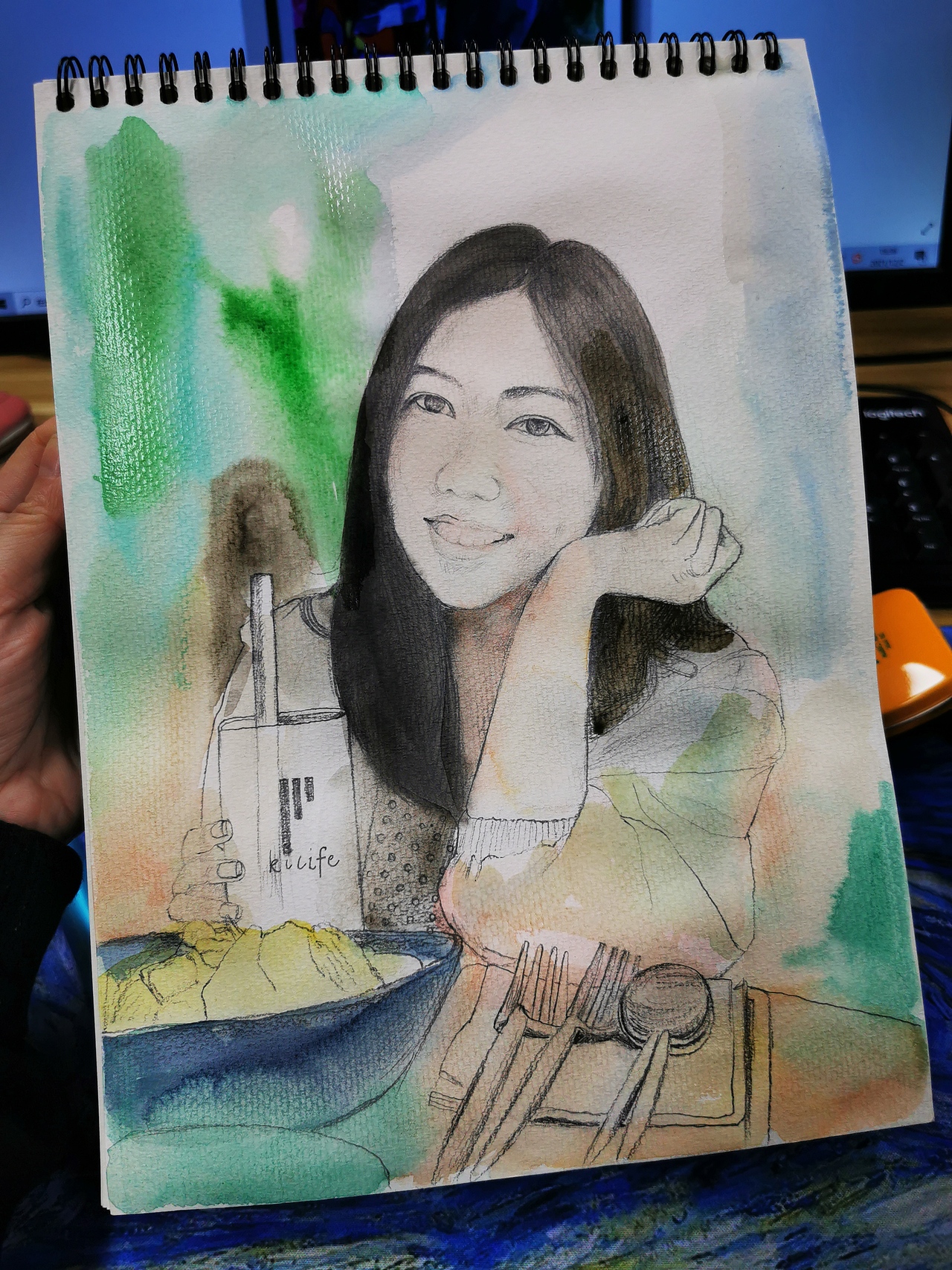 画的比照片好看 被画的人开心 我就开心了