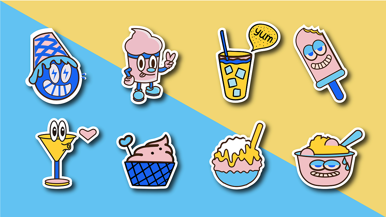 EAT ICE品牌形象设计（图ZMjEzNjY4MDg0） - 品牌 - 站酷设计师谷子啊谷子谷子原创素材 - 站酷ZCOOL