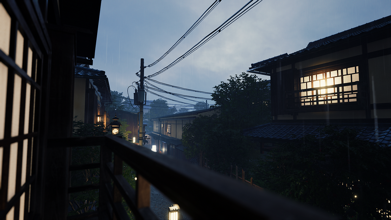 【雨の散策】 —— Unreal Engine写实场景渲染（图ZMjU2MzM4NDYw） - 场景 - 站酷设计师丑角Mason原创素材 - 站酷ZCOOL