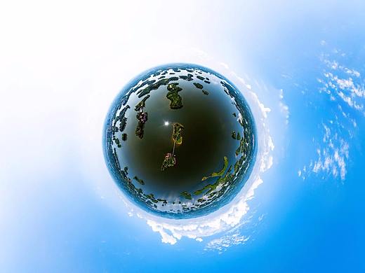 航拍-三岔湖全景