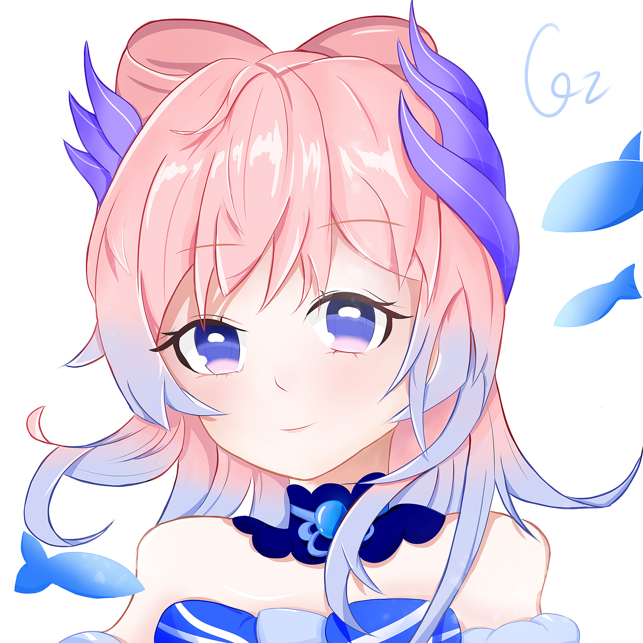 【插画】原神珊瑚宫心海头像（图ZMjg3NzU0NDg4） - 游戏原画 - 站酷设计师QzZz__原创素材 - 站酷ZCOOL