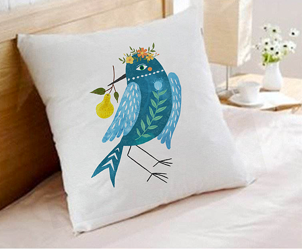 清新水彩风小鸟一枚