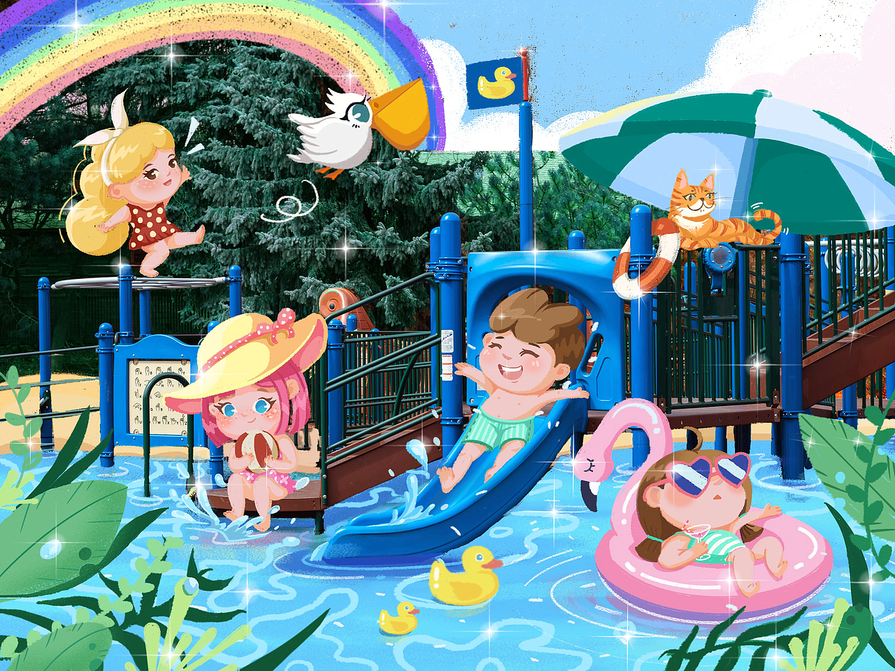 六一就是玩儿!——儿童节主题插画打卡创作