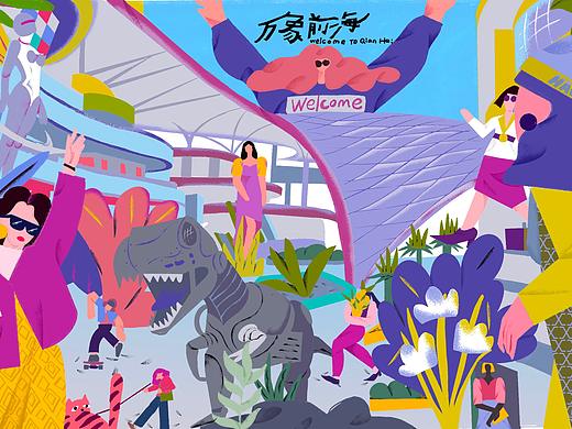 深圳前海万象商业美陈出街广告主视觉设计