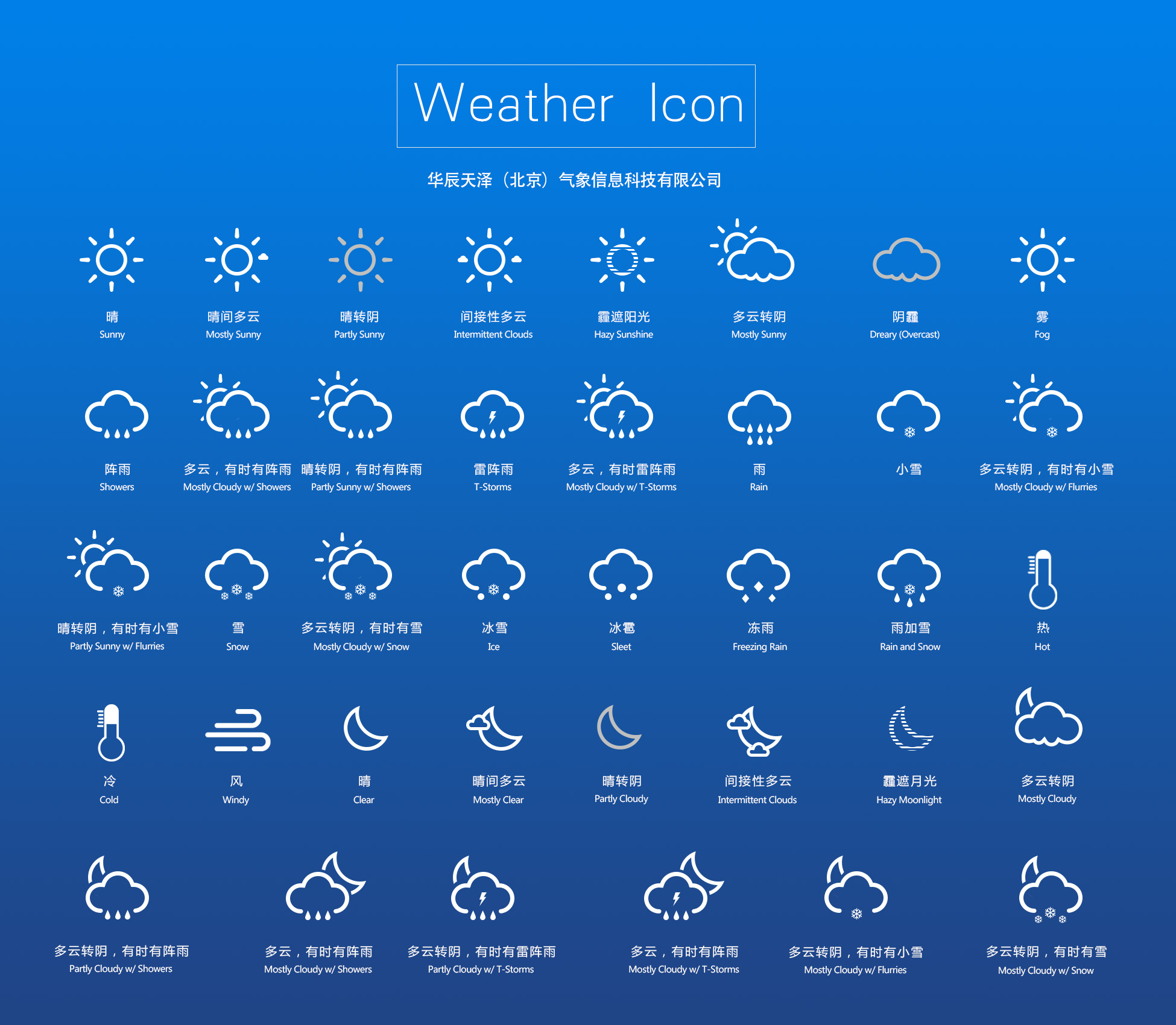 天气线框icon