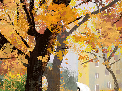 秋（個人主頁-ZNTYyNTAzMjQ=） - 商業(yè)插畫 - 站酷設(shè)計師達(dá)利園dly原創(chuàng)素材 - 站酷ZCOOL