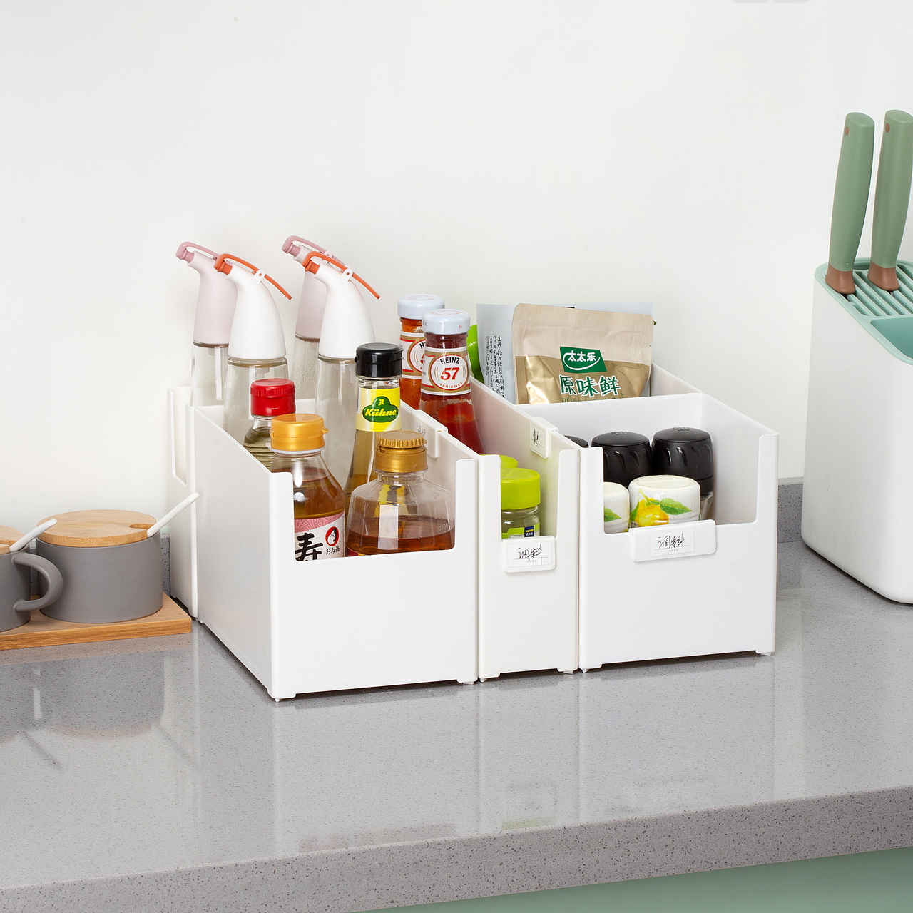 油壶海报图&沥水篮海报图&厨房收纳盒&按压锅刷