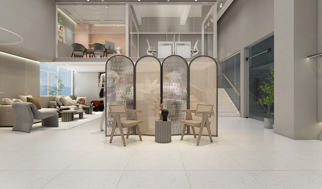 內(nèi)衣展廳、辦公室及直播間設(shè)計(jì)（圖ZMjc4MDEzMTI0） - 商業(yè)空間設(shè)計(jì) - 站酷設(shè)計(jì)師小四月design原創(chuàng)素材 - 站酷ZCOOL