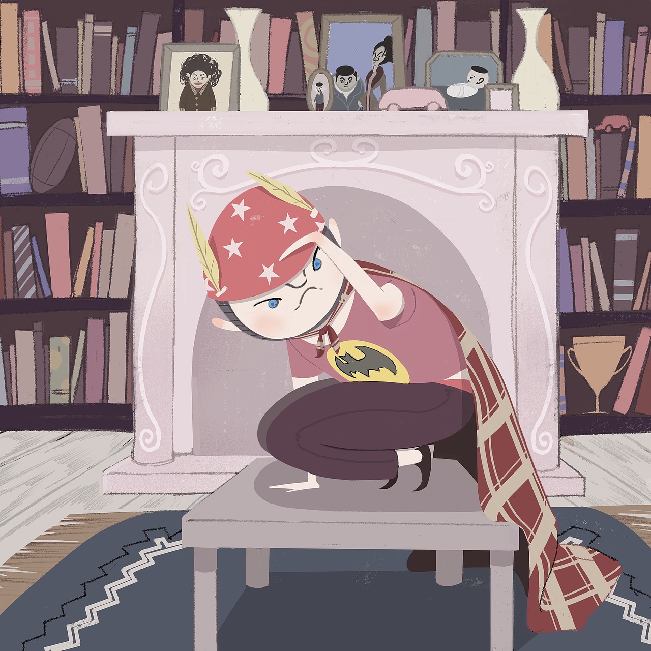 在网上看到了Julia Sarda的儿童插画绘本,就试着画了一张