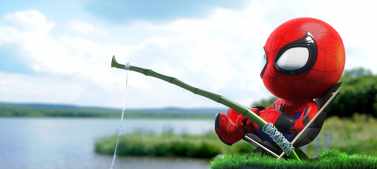 小蛛丝的妙用5:闲暇时间钓个小鱼.这坚韧度,没毛病