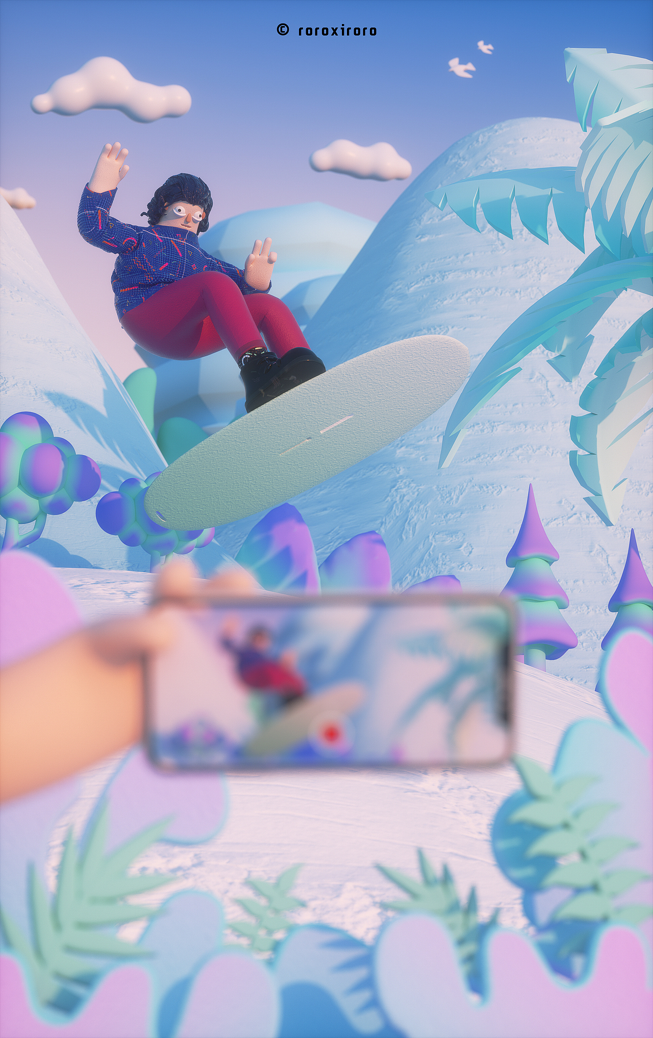 2020—2021年C4D小场景创作（图ZMjYxODc4NzA0） - 场景 - 站酷设计师ROROXIRORO原创素材 - 站酷ZCOOL