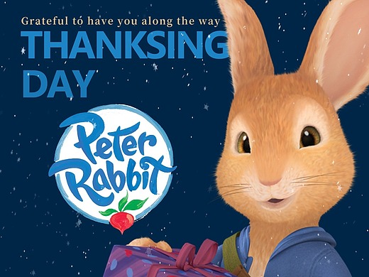 比得兔的感恩节海报
