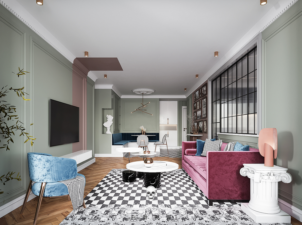 【白骨视觉】复古轻奢（图ZMTY0NjU2NTI0） - 家装设计 - 站酷设计师白骨视觉原创素材 - 站酷ZCOOL