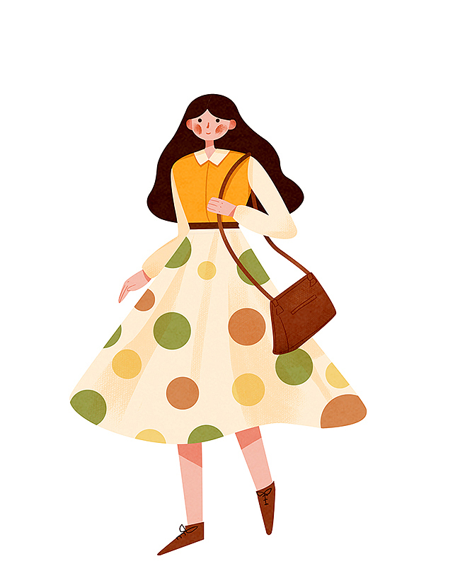 一组扁平化人物造型插画练习