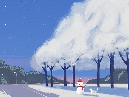 雪景雪人狗（個人主頁-ZMzE4NTQ1Mjg=） - 商業(yè)插畫 - 站酷設(shè)計師曾啊男原創(chuàng)素材 - 站酷ZCOOL