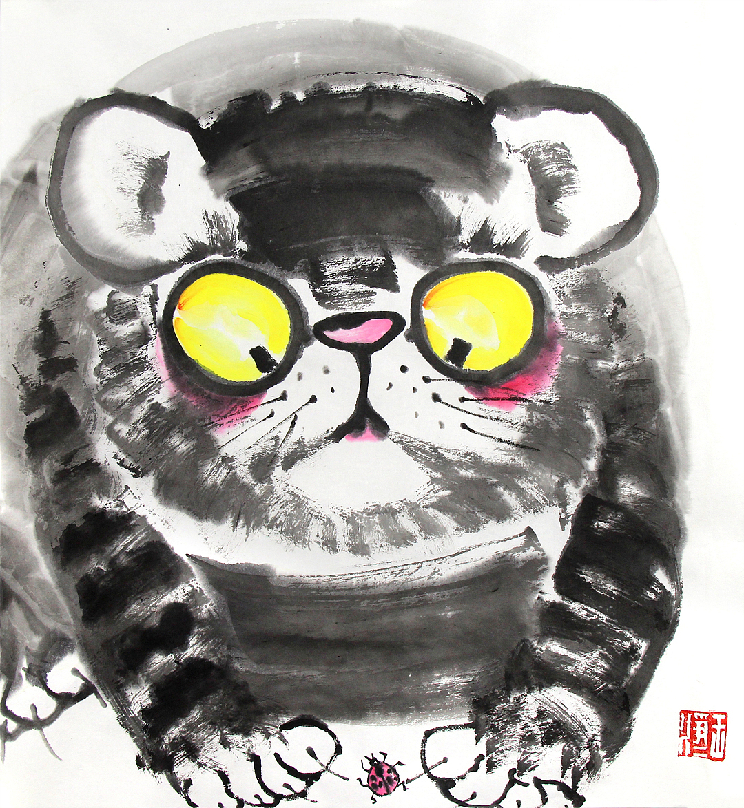 28幅老虎插画水墨画 虎年画虎（图ZMjc5NDMxODI0） - 儿童插画 - 站酷设计师画儿晴天原创素材 - 站酷ZCOOL