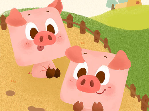 方形小猪和小老虎