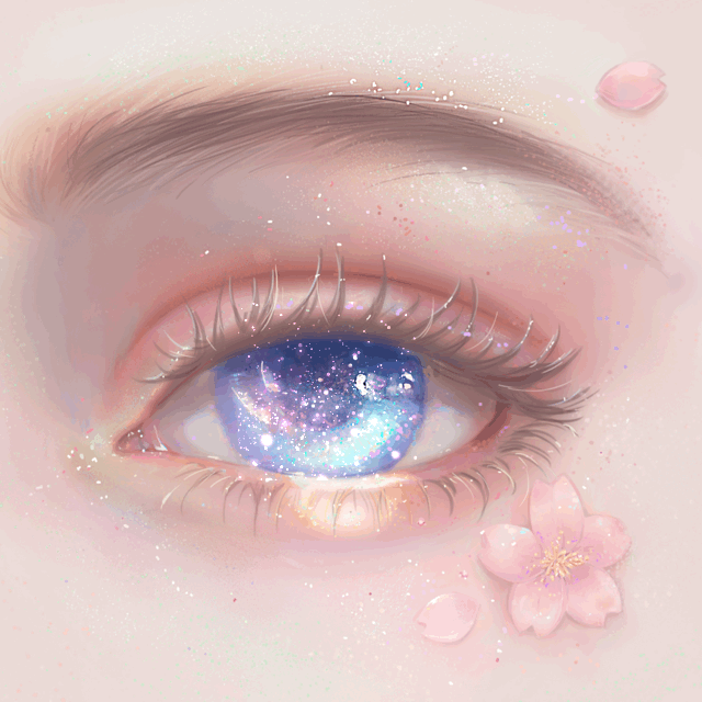 少女心眼睛小教程 樱花妆