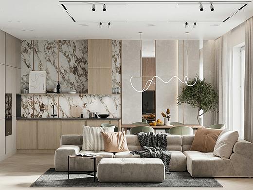 90平米简约风住宅 极度和谐的的美感