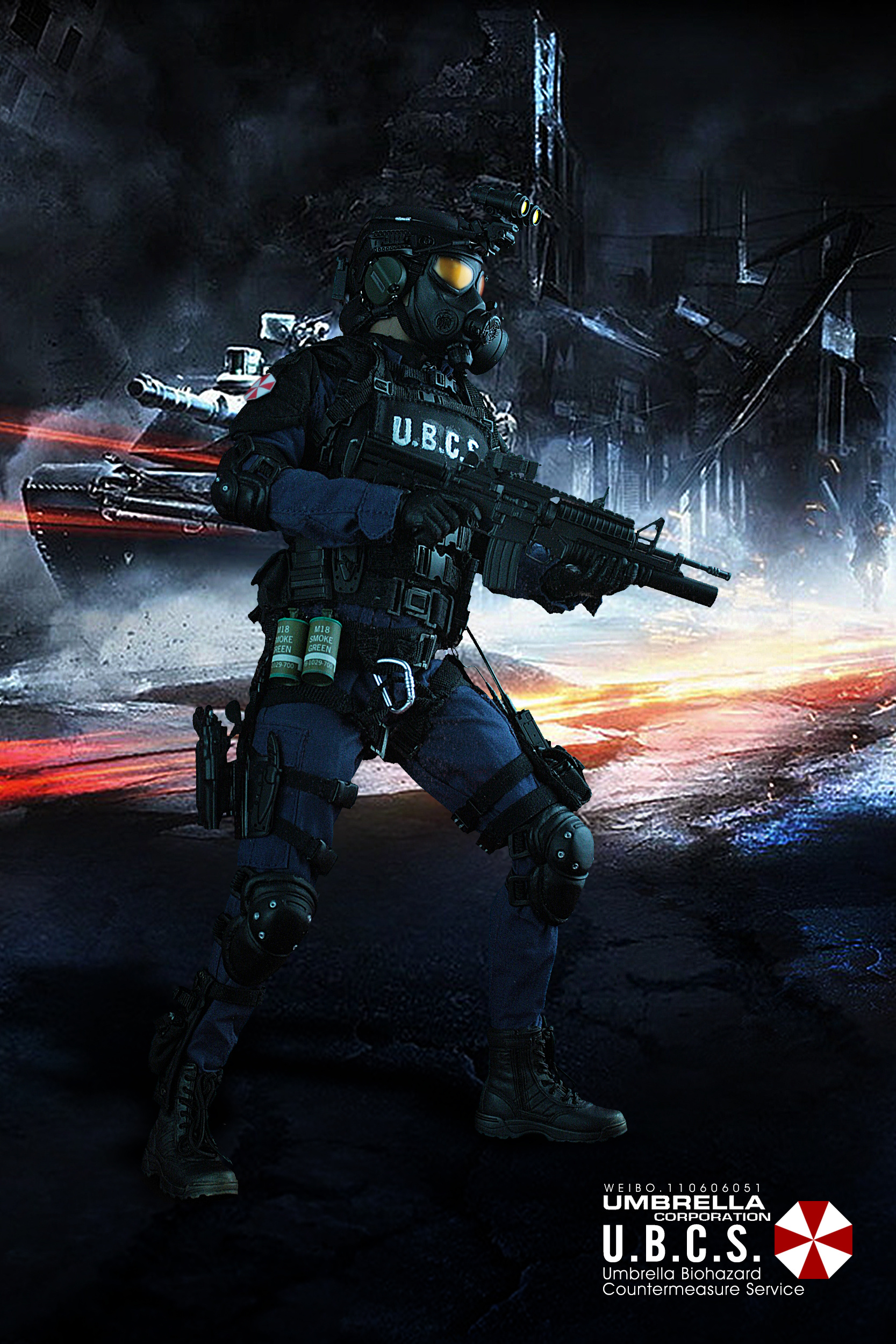 自d-安布雷拉生化危机紧急对策部队特种兵u.b.c.s.