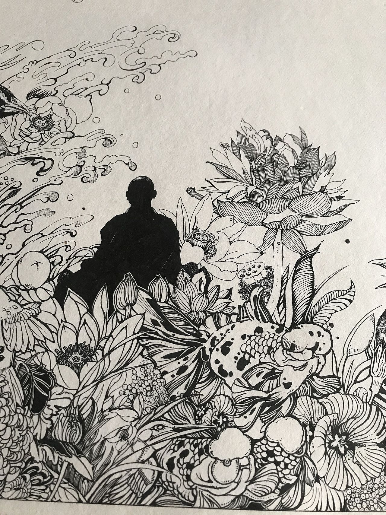 《大势至.菩萨》（图ZOTM0NDA5NDQ=） - 绘画 - 站酷设计师阳光豹毛原创素材 - 站酷ZCOOL