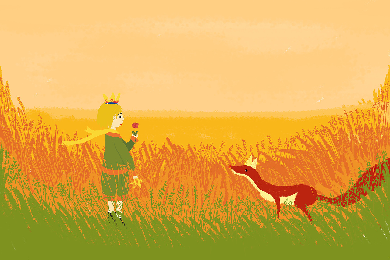 小王子书籍插画系列原创作品