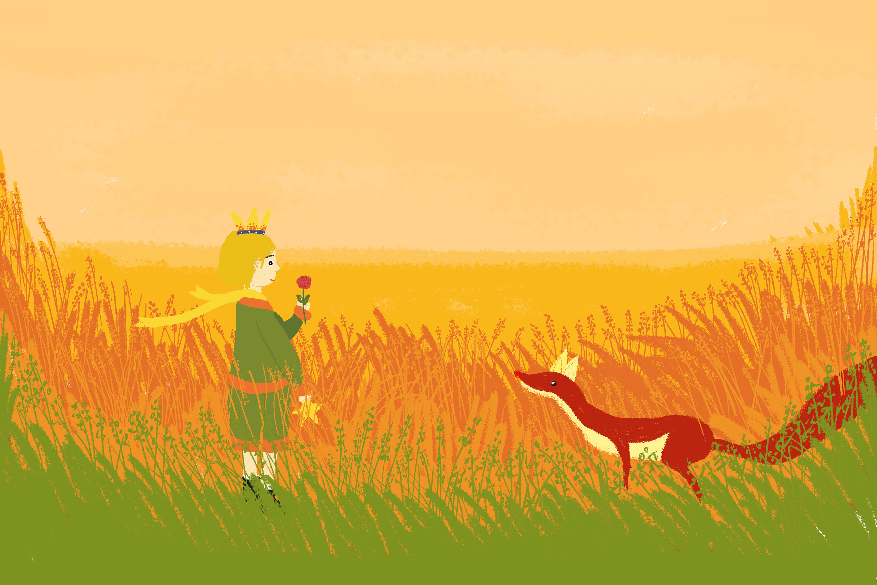 小王子书籍插画系列原创作品